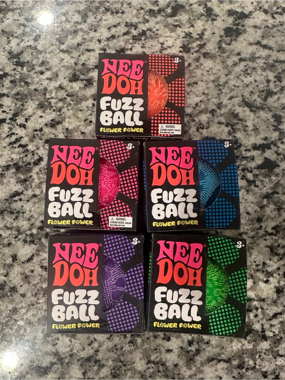 NeeDoh Fuzz Ball - Flower Power - Full Set